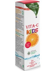 Power Health Vita-C Kids Stevia 20 αναβράζοντα δισκία Ροδάκινο & Φρούτο Του Πάθους