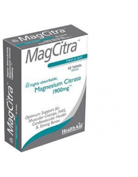 HEALTH AID MAG CITRA - Μαγνήσιο Κιτρικό 1900MG 60tabs 
